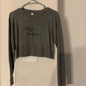 Long sleeves PCB crop top
